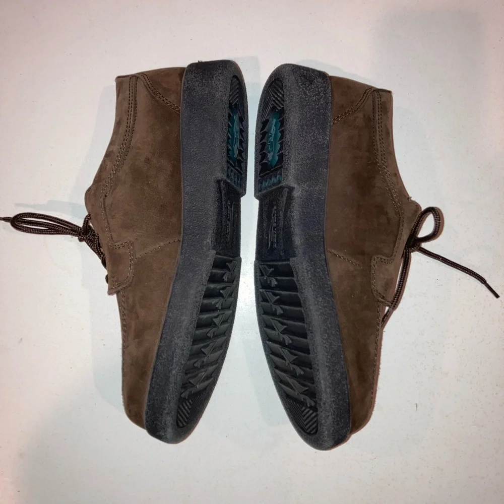 NWOT DEER STAGS Anywhere LEATHER Oxford Brown Suede Big Boy/Mens 7.5M